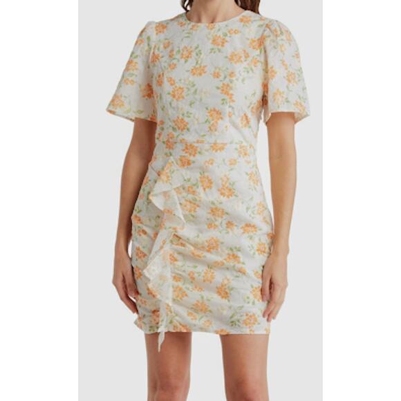 Adelyn Rae Alicia Orange Floral Sheath Dress - Size Medium NWT - Picture 1 of 6